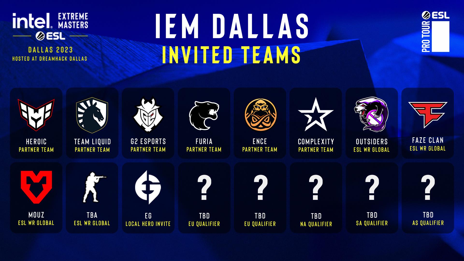 CSGO News First 11 teams revealed for IEM Dallas 2023 CWEB