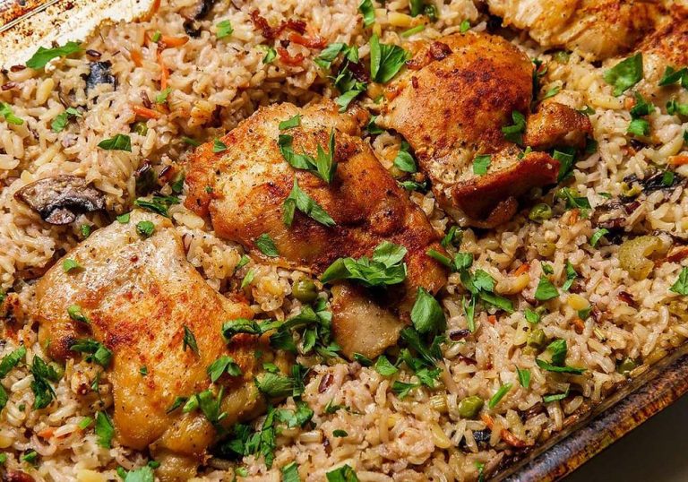 Crispy Baked Chicken & Rice Recipe: Grandma’s Recipe Without the Canned Soup