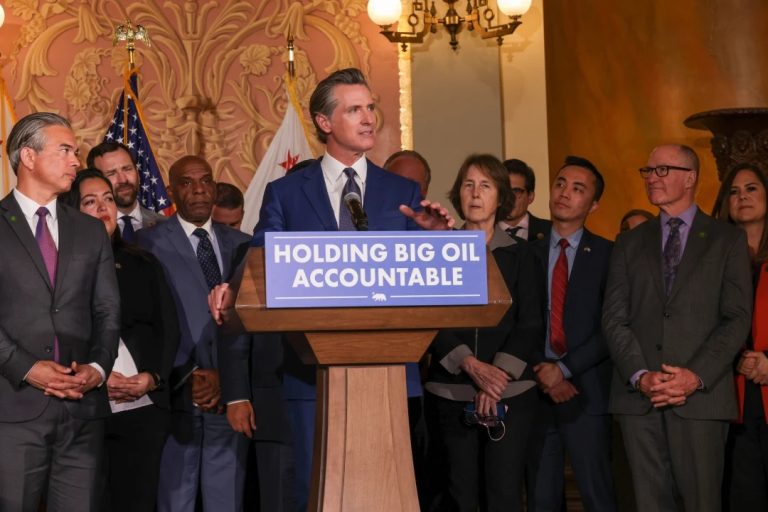 “We proved we could finally beat big oil,” Newsom said after bill passes penalizing big oil companies