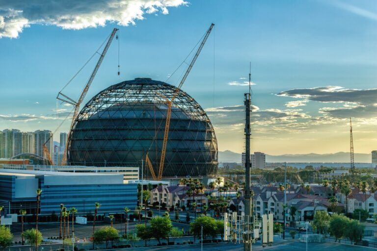 The massive $2.3 billion Sphere circular entertainment complex in Las Vegas was recently unveiled.