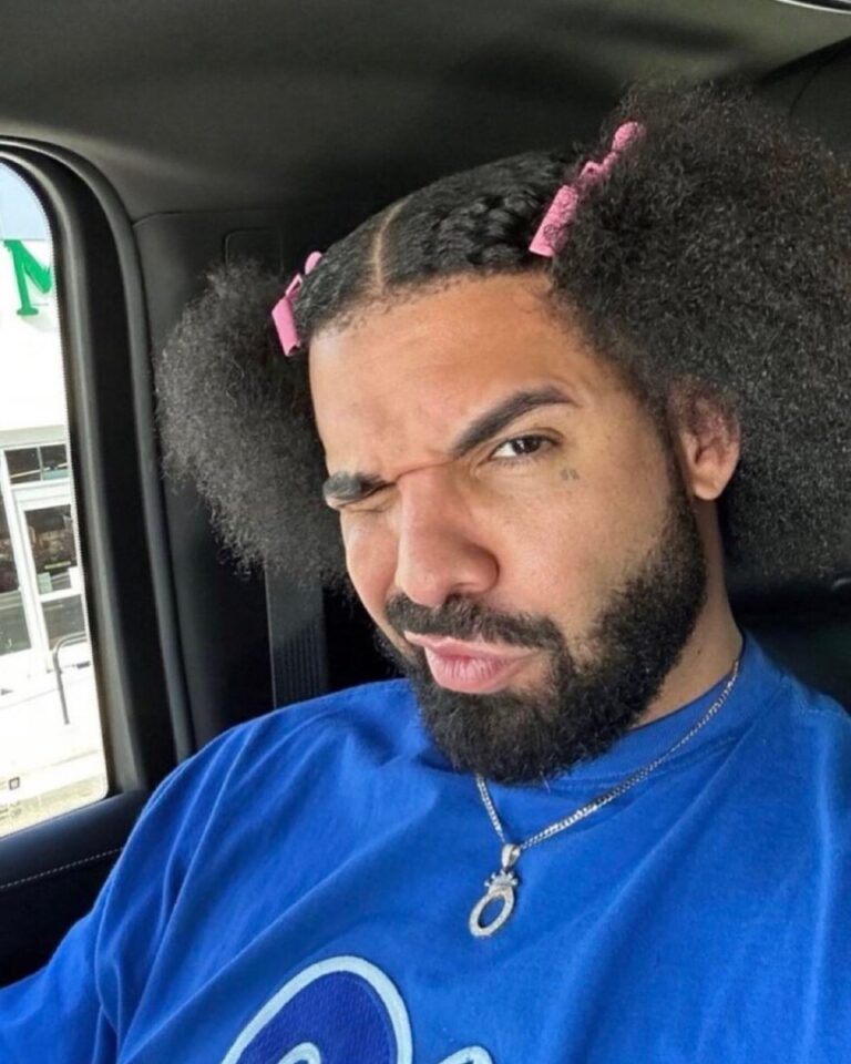 Celebrity Drake wears new hairstyle in photo with NBA celebrity Kevin Durant, web fans have mixed responses