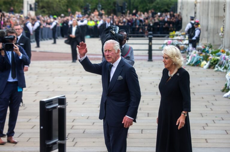 Watch King Charles III and Queen Camilla attend service marking Queen’s death anniversary, greet web fans