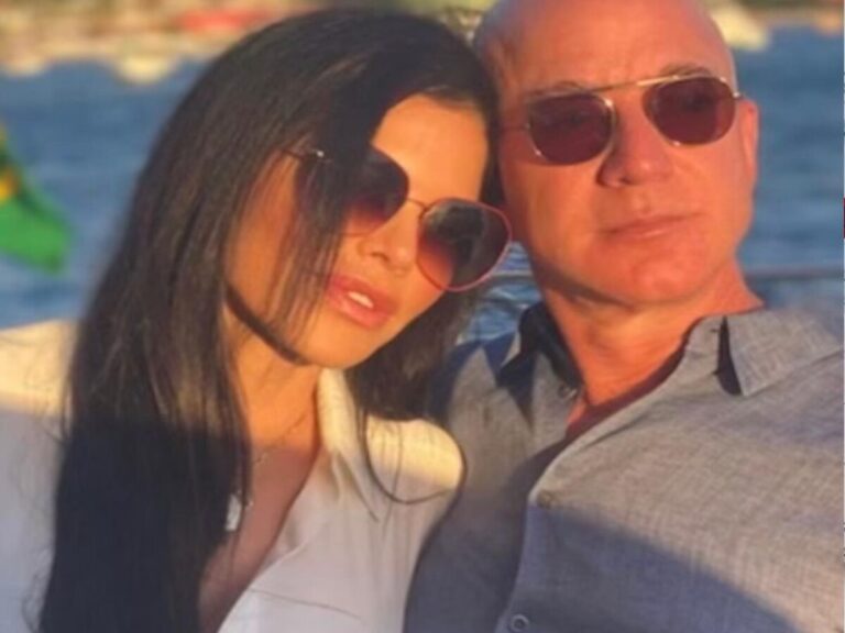 Celebrity couple Amazon founder Jeff Bezos and media personality Lauren Sanchez attend engagement party, web fans thrilled