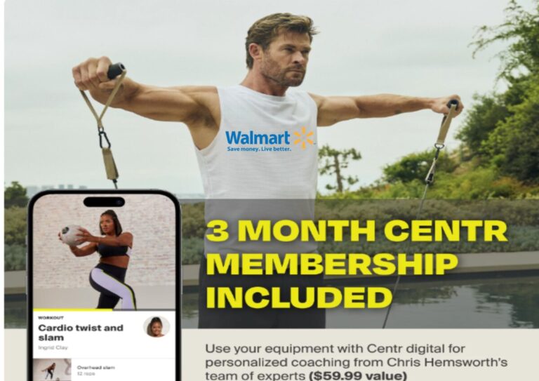 Walmart offers New Year deals on Centr fitness equipment by celebrity Chris Hemsworth