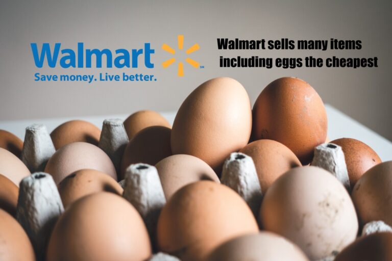 Walmart sells many items including eggs the cheapest in the US