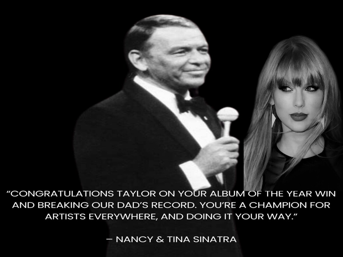 Legendary musician Frank Sinatra’s children congratulate celebrity Taylor Swift for breaking their dad’s record