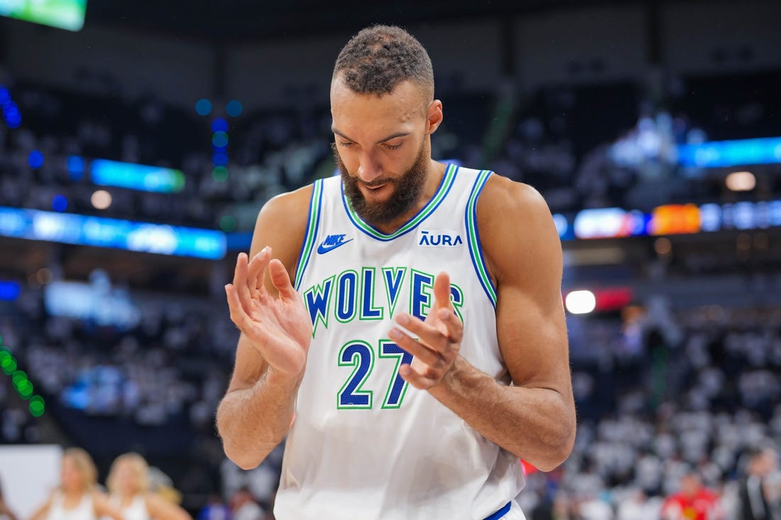 Wolves C Rudy Gobert out for Game 2 after attending son’s birth