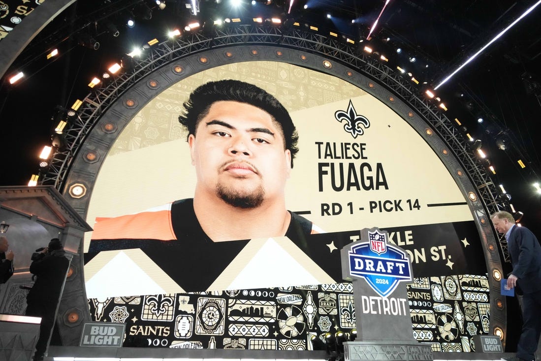 NFL News: Saints sign first-round OT Taliese Fuaga to $17.3M deal